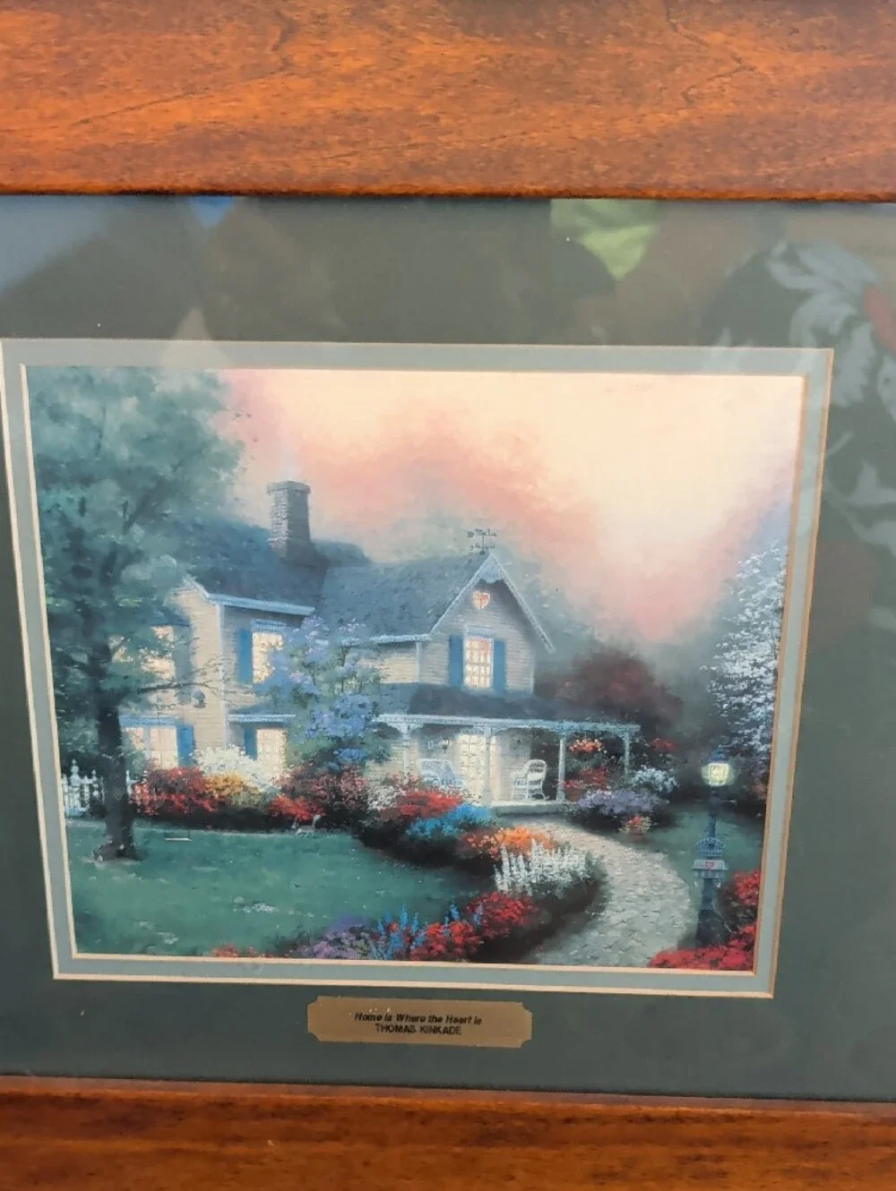 Thomas Kinkade, Home Is Where The Heart Is. Wooden Framed.